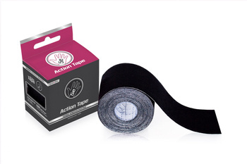 Taśma kinezjologiczna Action Premium - syntetyczna w kolorze czarnym