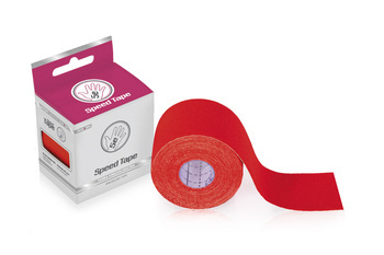 Taśma kinezjologiczna Speed Economic - bawełniana w kolorze czerwonym