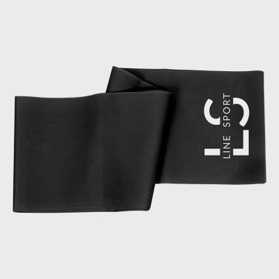 Taśma rehabilitacyjna Flat Band Line Sport – czarny – bardzo mocny opór 2m