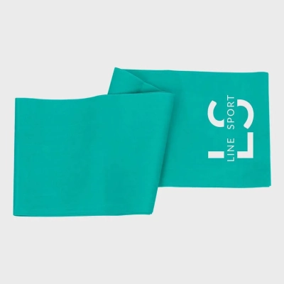Taśma rehabilitacyjna Flat Band Line Sport – zielony – lekki opór 2m