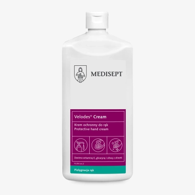 Velodes Cream Medisept – krem ochronny do rąk 500 ml - opakowanie