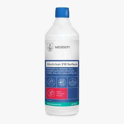 Mediclean 210 Surface Medisept - koncentrat do mycia powierzchni zmywalnych 1L - czerwone owoce