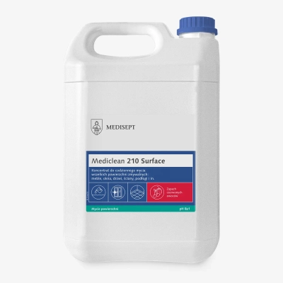 Mediclean 210 Surface Medisept - koncentrat do mycia powierzchni zmywalnych 5L - czerwone owoce - opakowanie