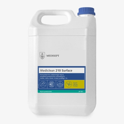 Mediclean 210 Surface Medisept - koncentrat do mycia powierzchni zmywalnych 5L - zielona herbata - opakowanie