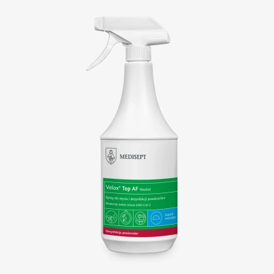 Velox Top AF Medisept – spray do dezynfekcji powierzchni i sprzętu medycznego 1L - neutral